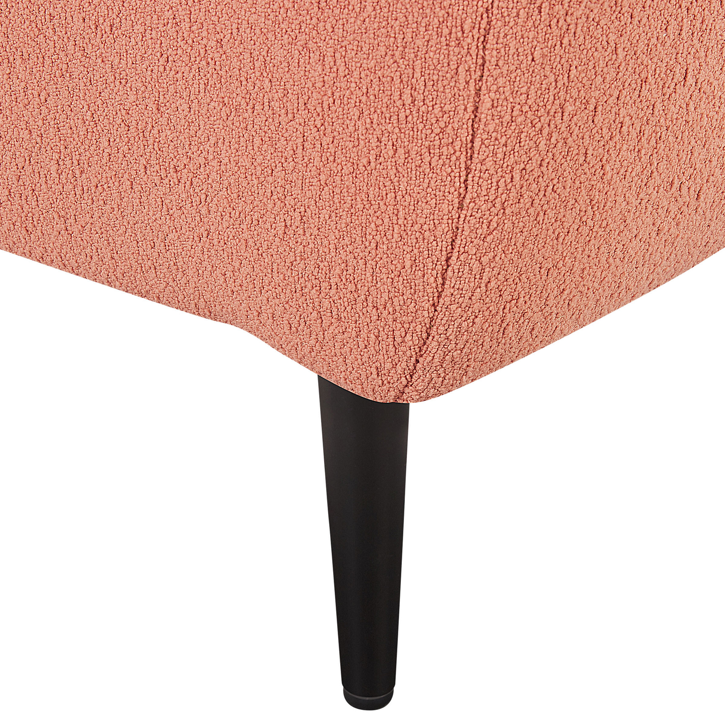 Chaiselongue Bouclé pfirsichrosa linksseitig CHEVANNES