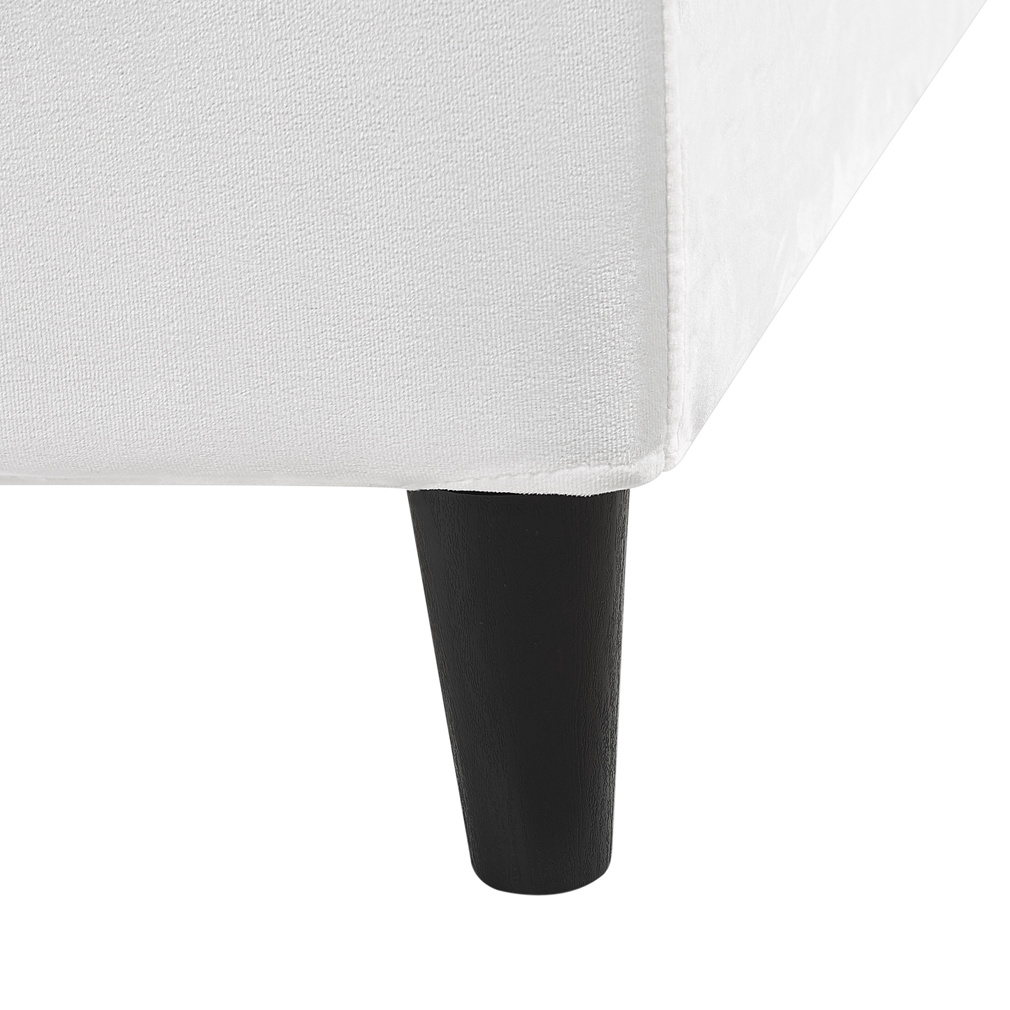 Bettrahmenbezug Samtstoff FITOU 180 x 200 cm Weiss
