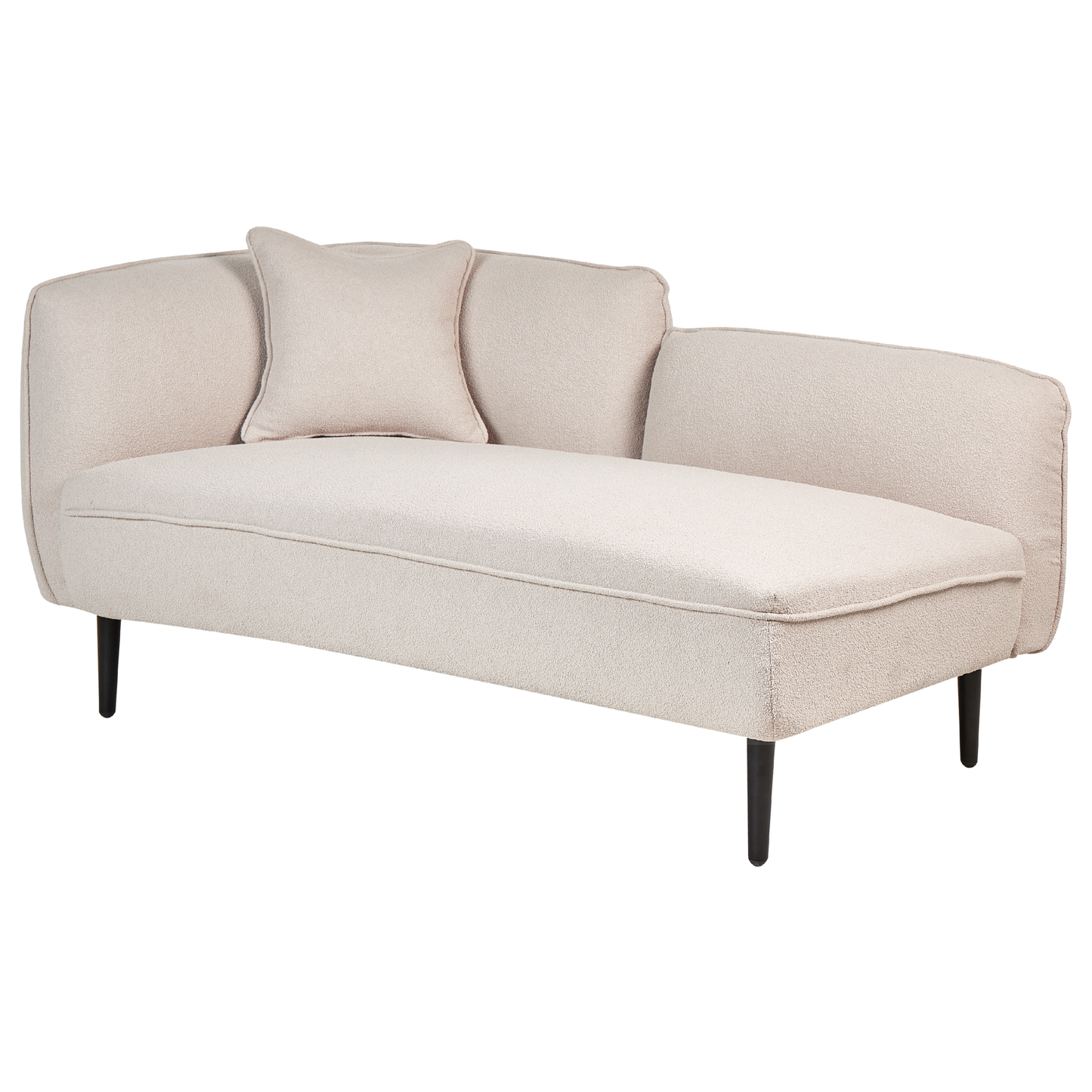 Chaiselongue Bouclé hellbeige linksseitig CHEVANNES