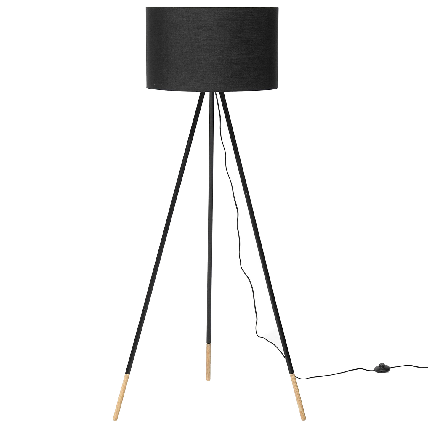 Stehlampe schwarz 157 cm Trommelform TOBOL