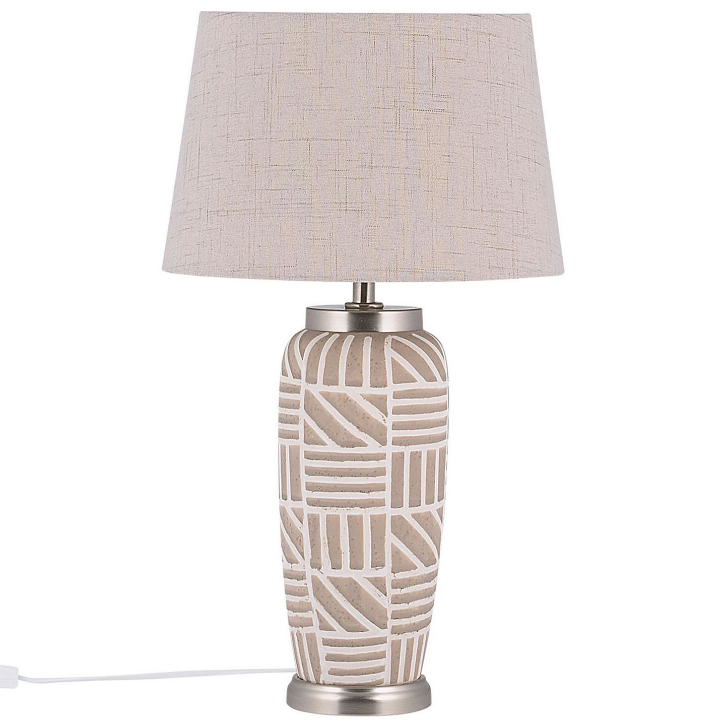 Tischleuchte TRAISEN Keramik Beige