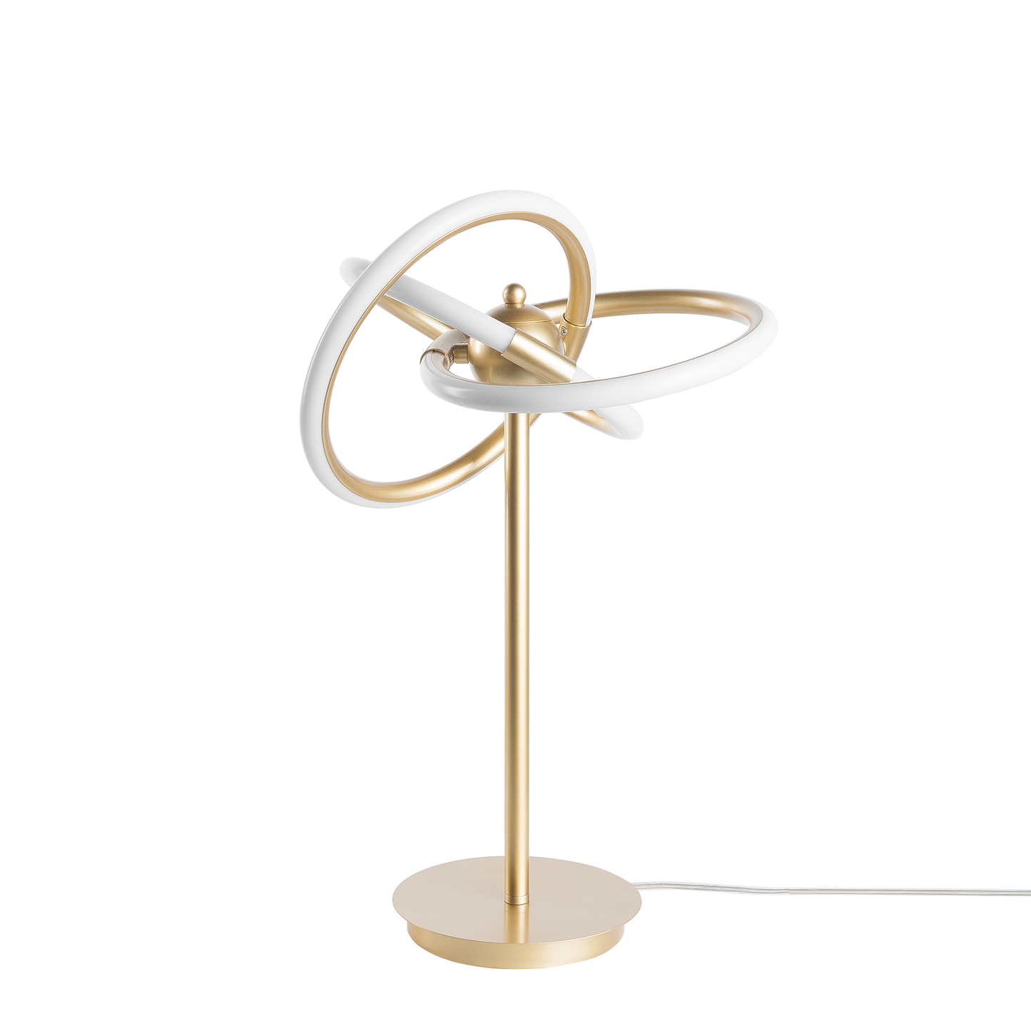 Tischlampe LED Metall gold 45 cm Saturnform AKAN