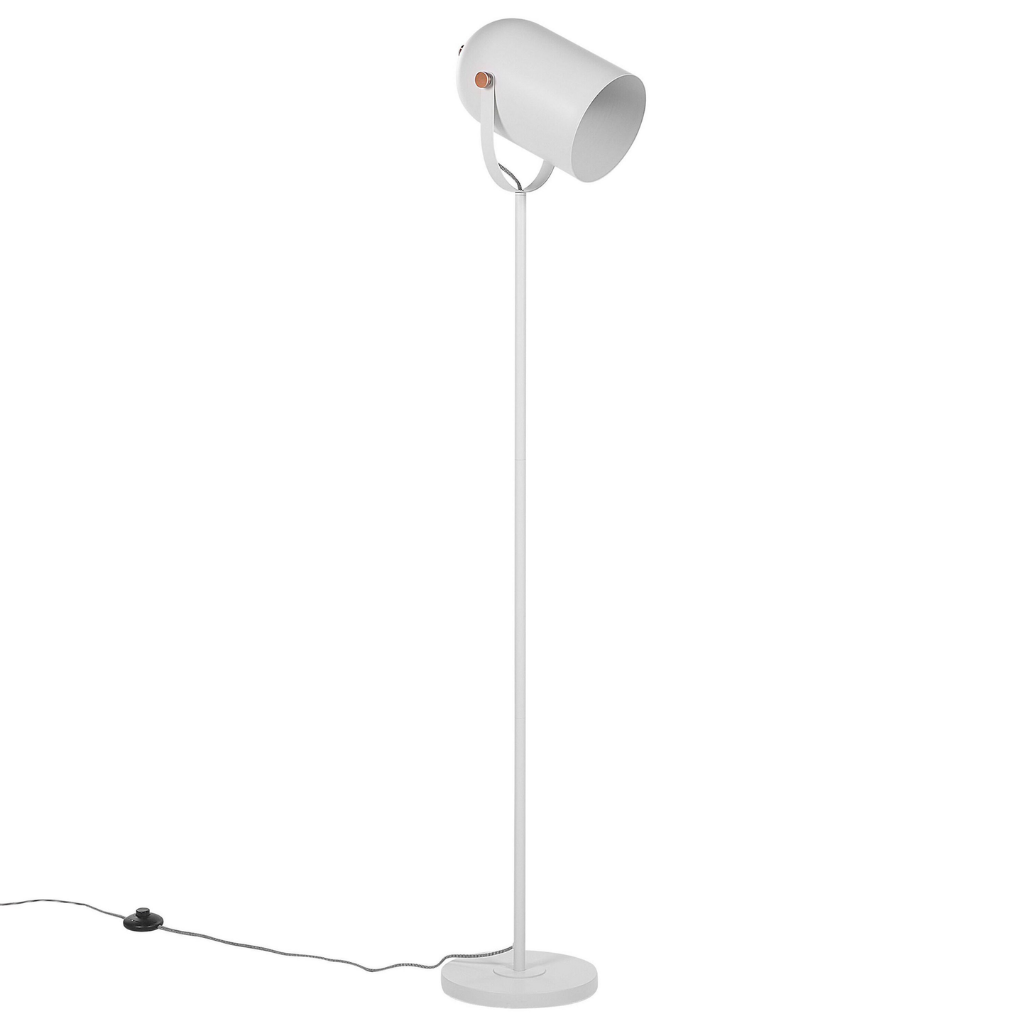 Stehlampe TYRIA verstellbar Metall Weiss