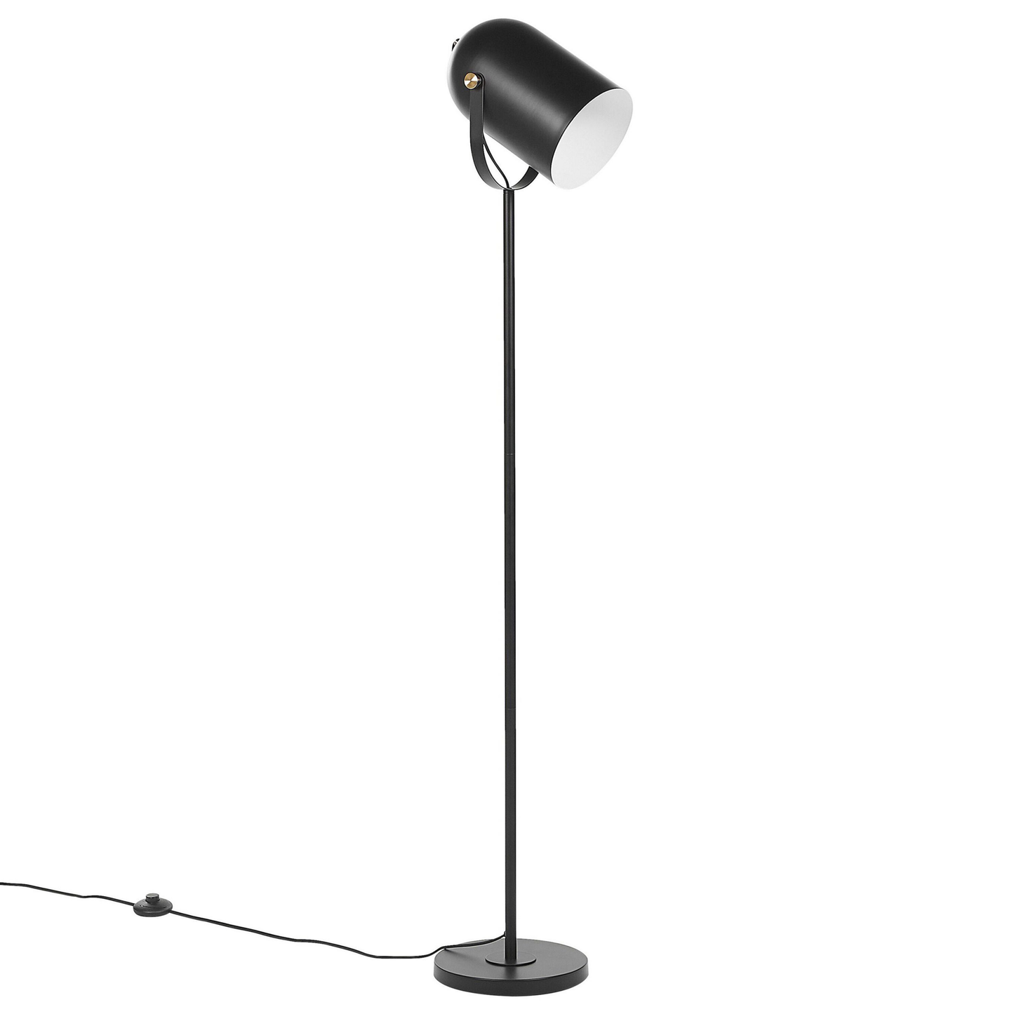 Stehlampe TYRIA verstellbar Metall Schwarz