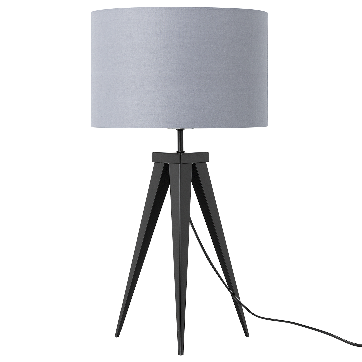 Tischlampe hellgrau 55 cm Trommelform STILETTO