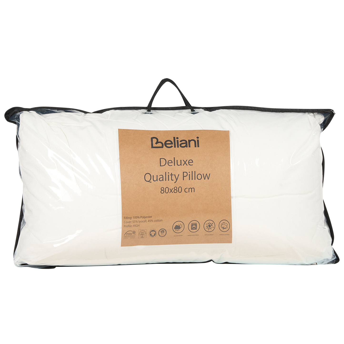 Kopfkissen TRIGLAV Hoch Polyester 80 x 80 cm Weiss