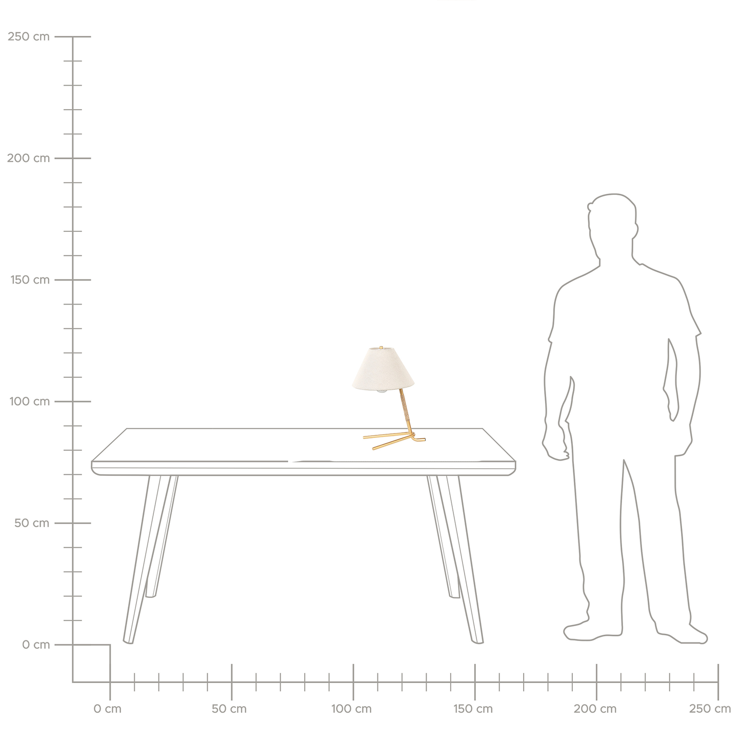 Tischleuchte FLEMING Metall Gold