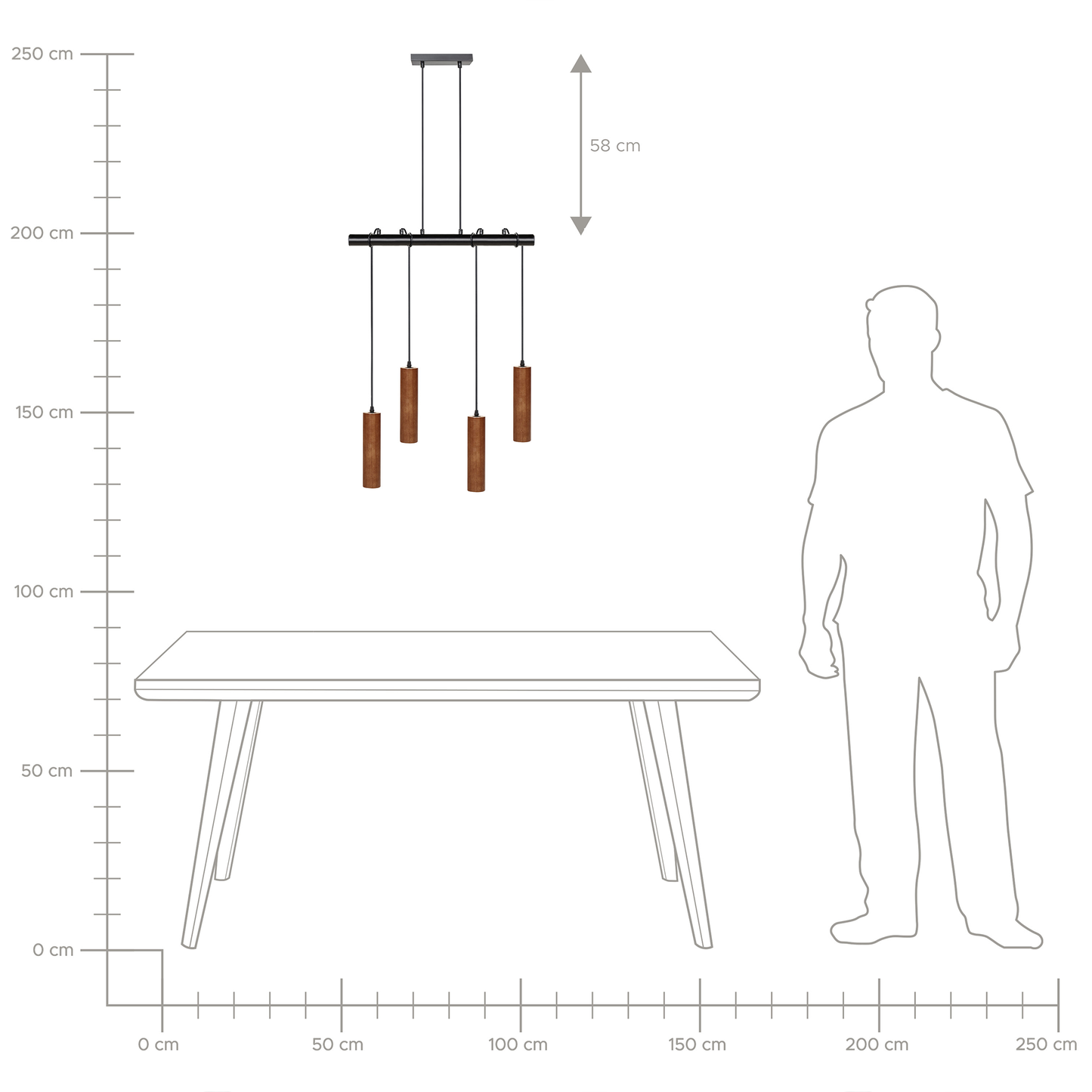 Hängelampe TUTAKI Metall Schwarz