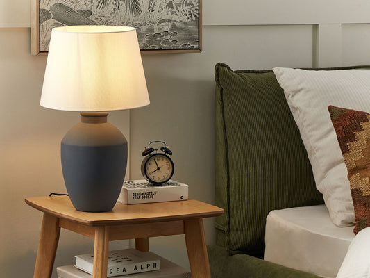 Tischleuchte ARCOS Keramik Grau