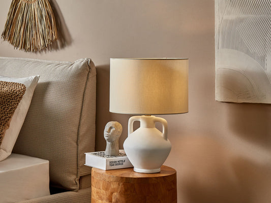 Tischleuchte LABRADA Keramik Weiss