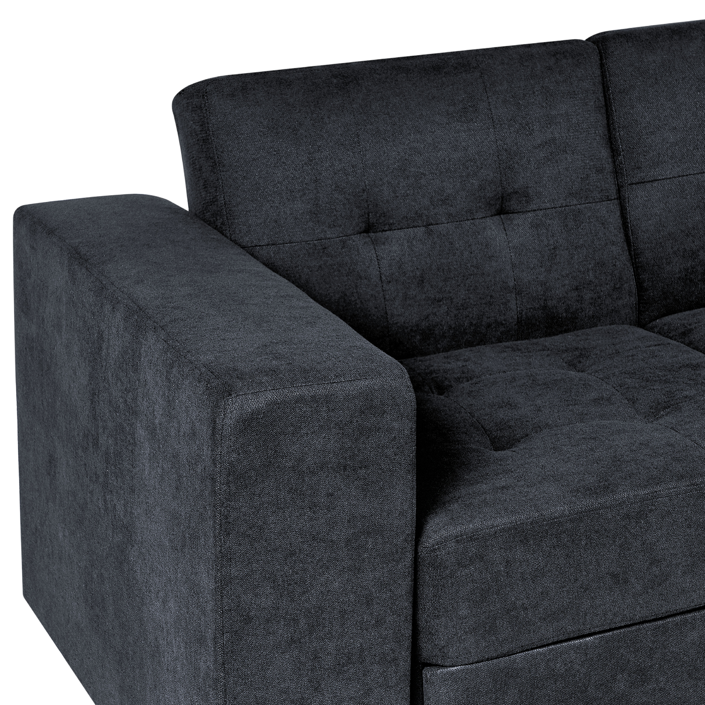 3-Sitzer Schlafsofa schwarz mit Stauraum Ottomane FALSTER