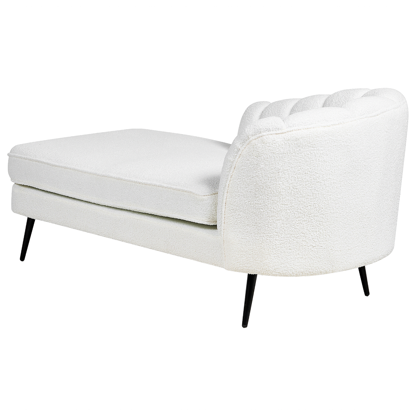 Chaiselongue Bouclé cremeweiss rechtsseitig ALLIER