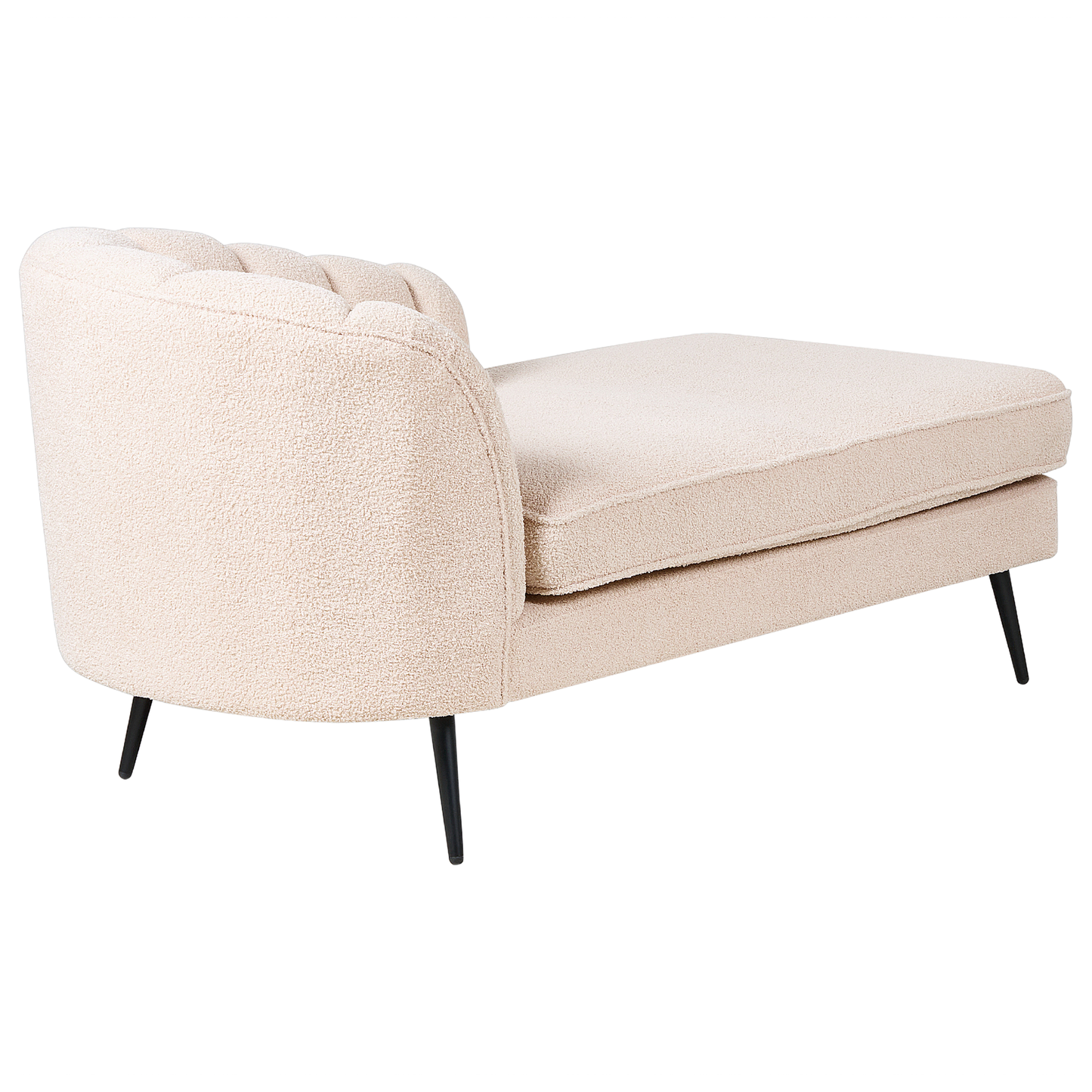 Chaiselongue Bouclé hellbeige linksseitig ALLIER