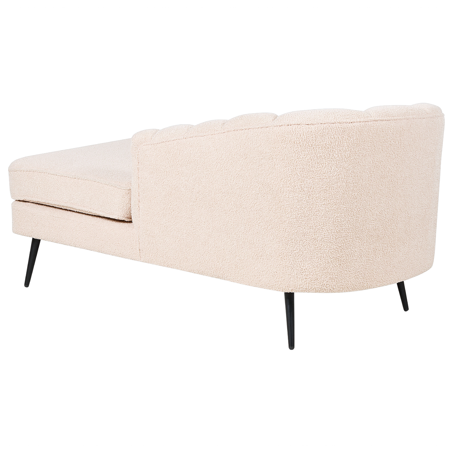 Chaiselongue Bouclé hellbeige linksseitig ALLIER