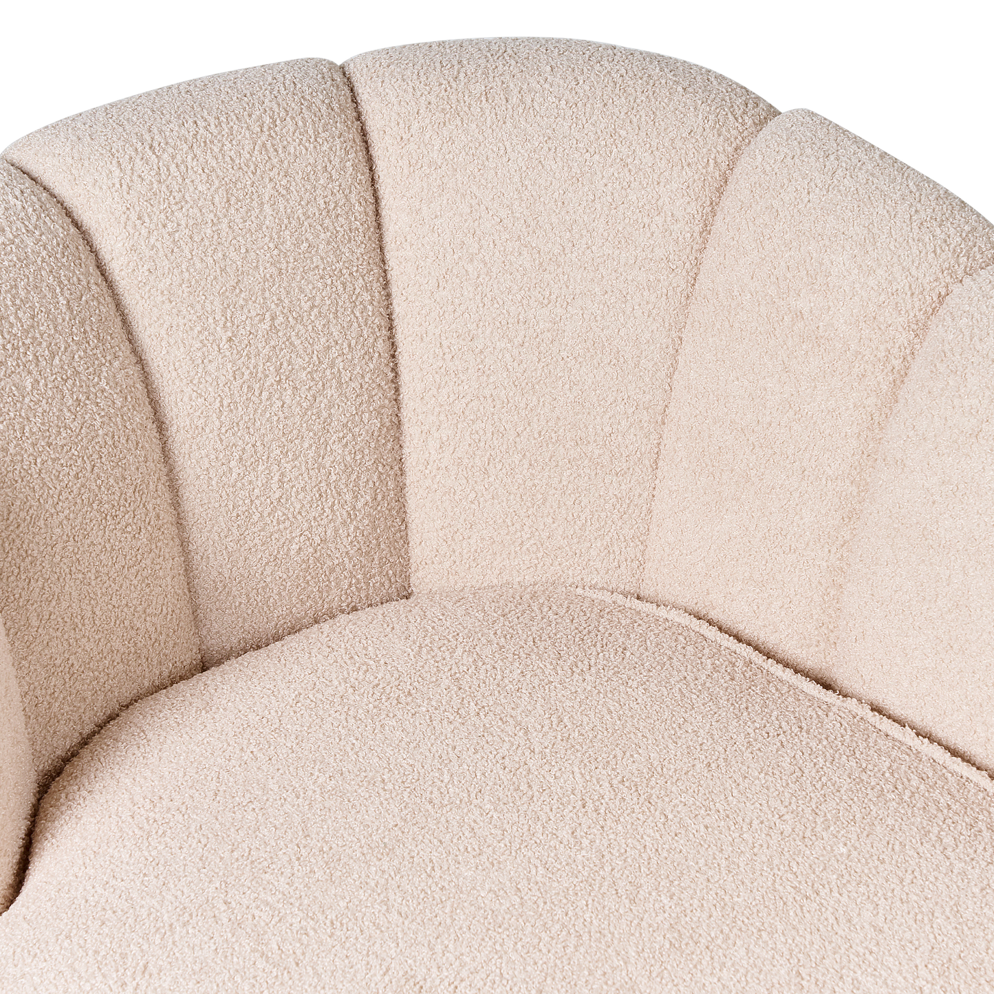 Chaiselongue Bouclé hellbeige linksseitig ALLIER