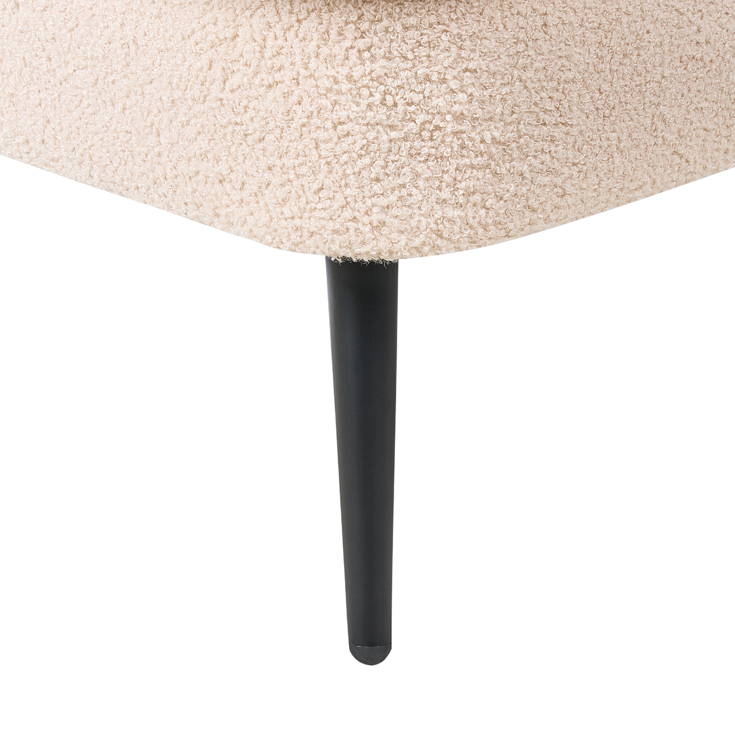 Chaiselongue Bouclé hellbeige linksseitig ALLIER