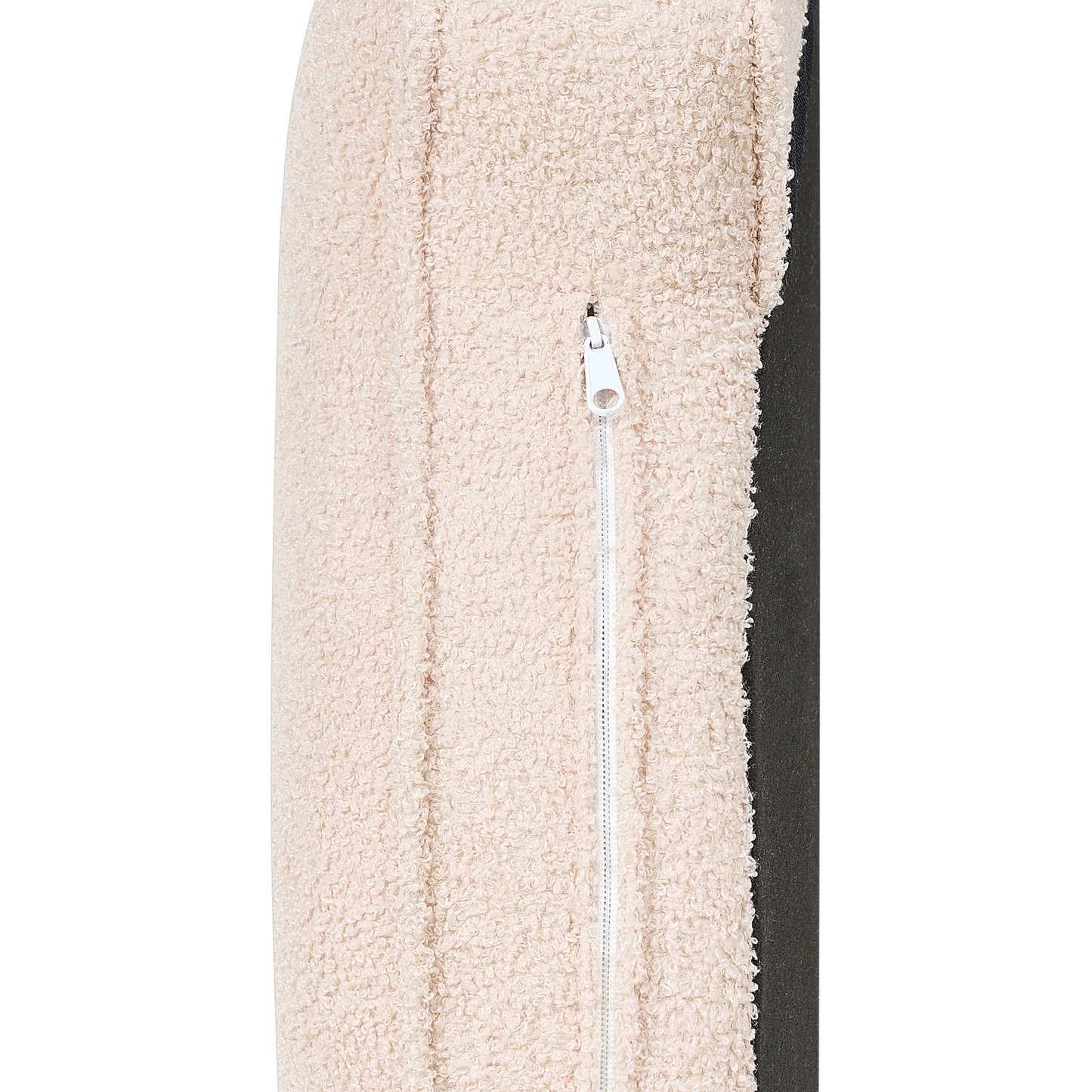 Chaiselongue Bouclé hellbeige rechtsseitig ALLIER