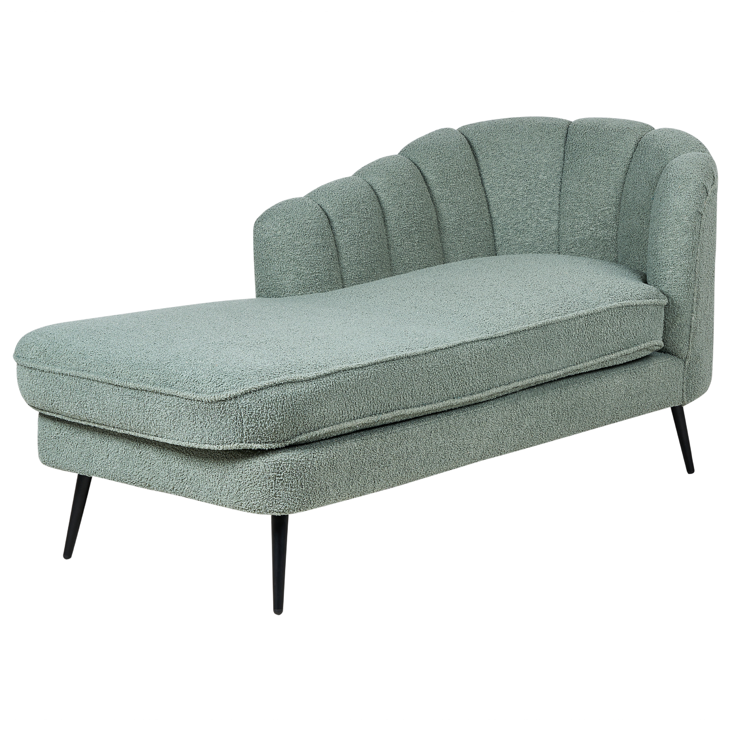 Chaiselongue Bouclé grün rechtsseitig ALLIER