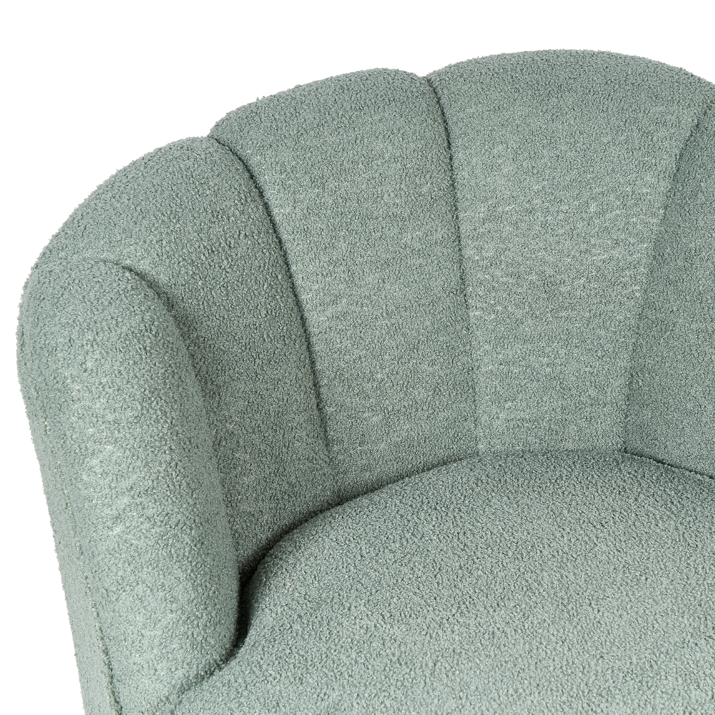 Chaiselongue Bouclé grün rechtsseitig ALLIER