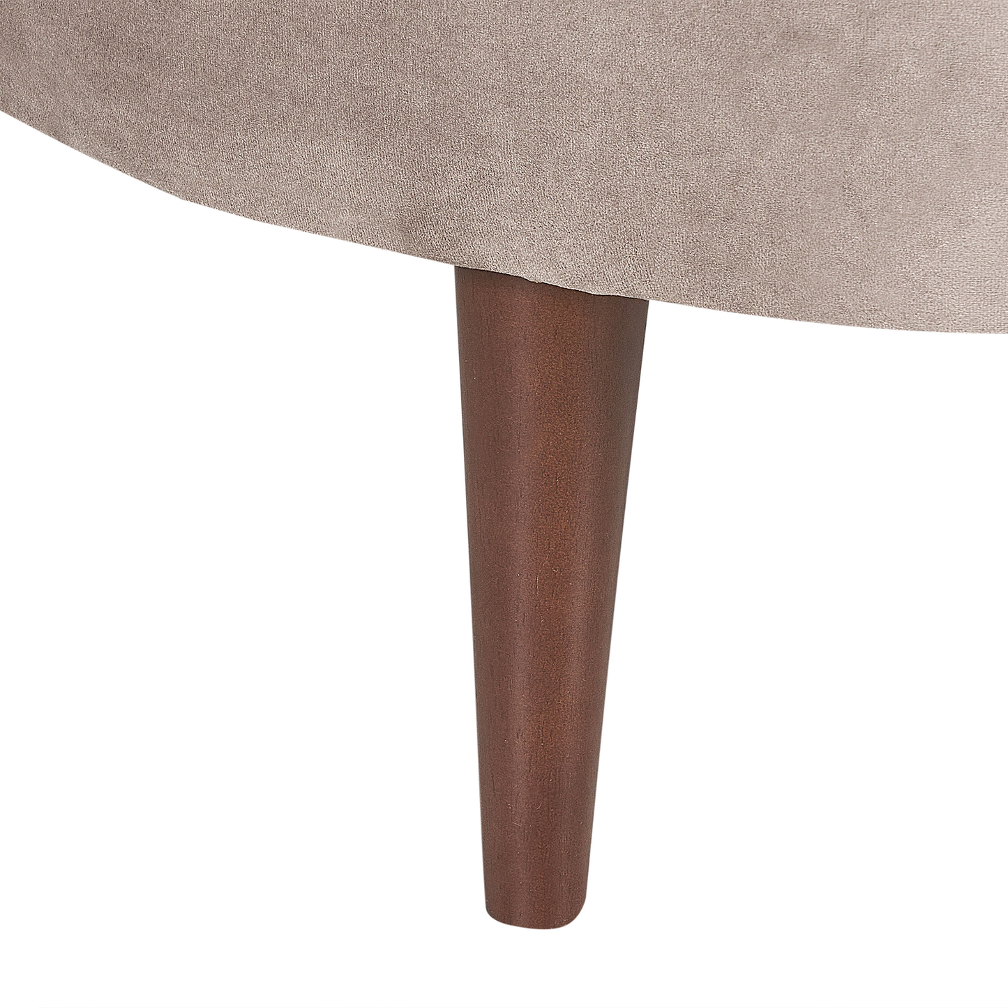 Chaiselongue Samtstoff taupe linksseitig CHAUMONT