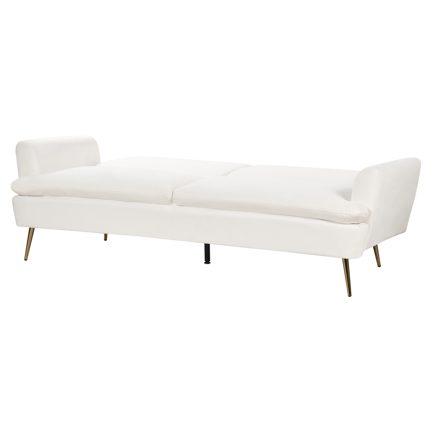 Schlafsofa 3-Sitzer Samtstoff Cremeweiss VETTRE