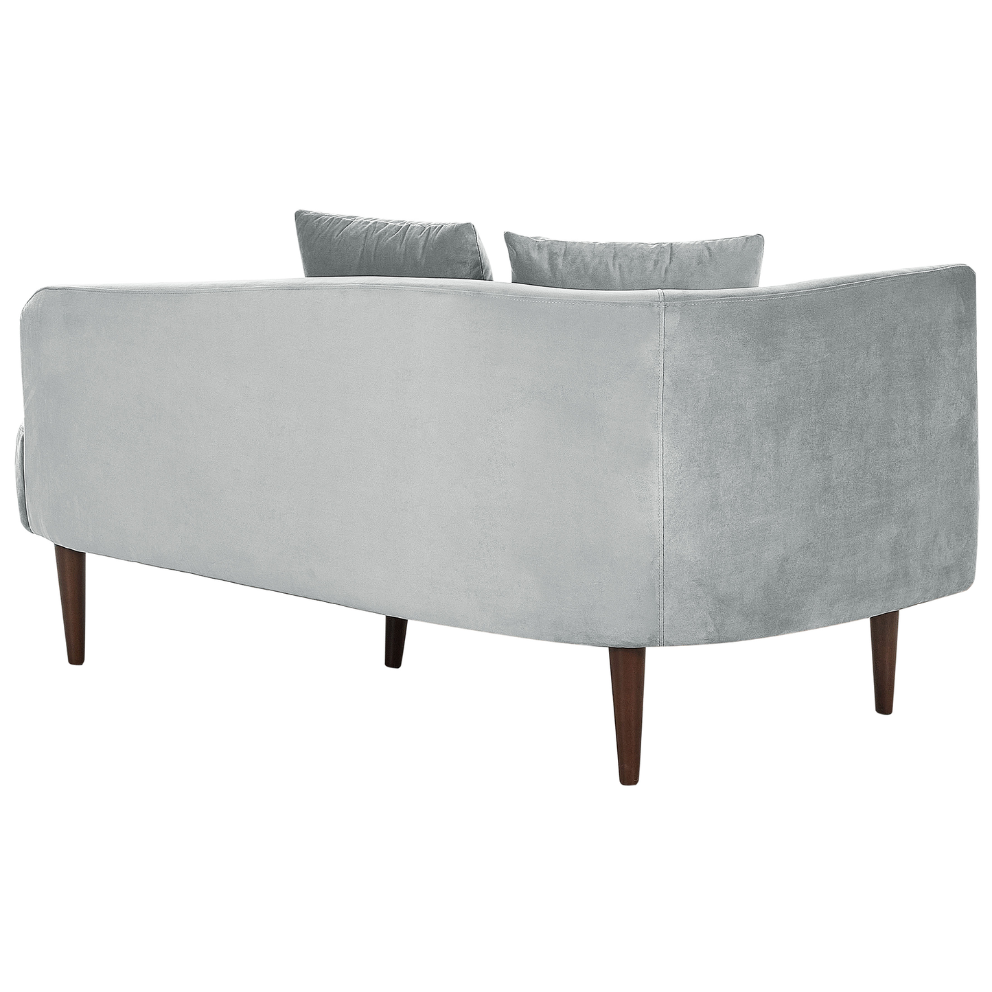 Chaiselongue Samtstoff hellgrau linksseitig CHAUMONT