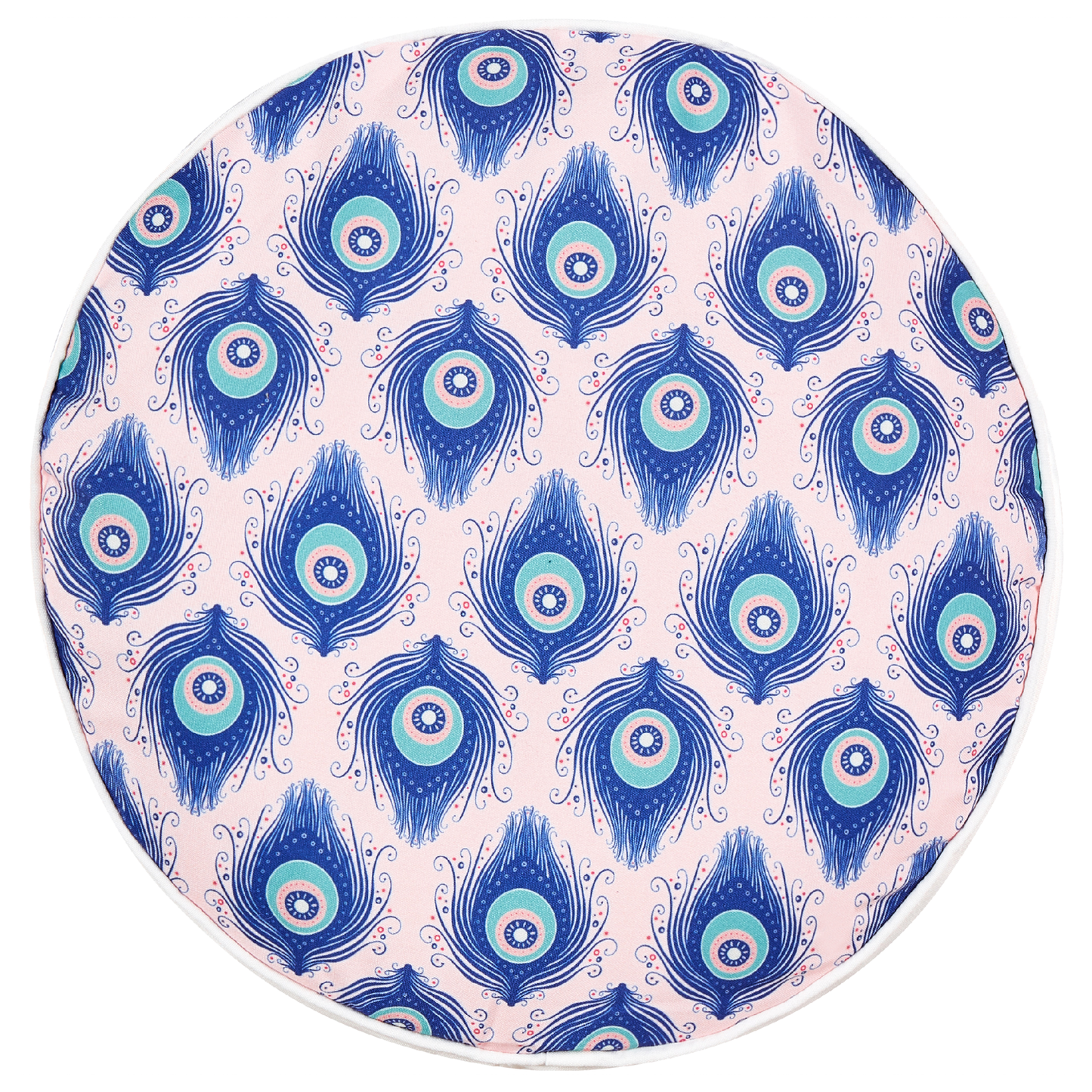Gartenkissen 2er Set CERIANA Tiermuster 40 x 40 cm Blau