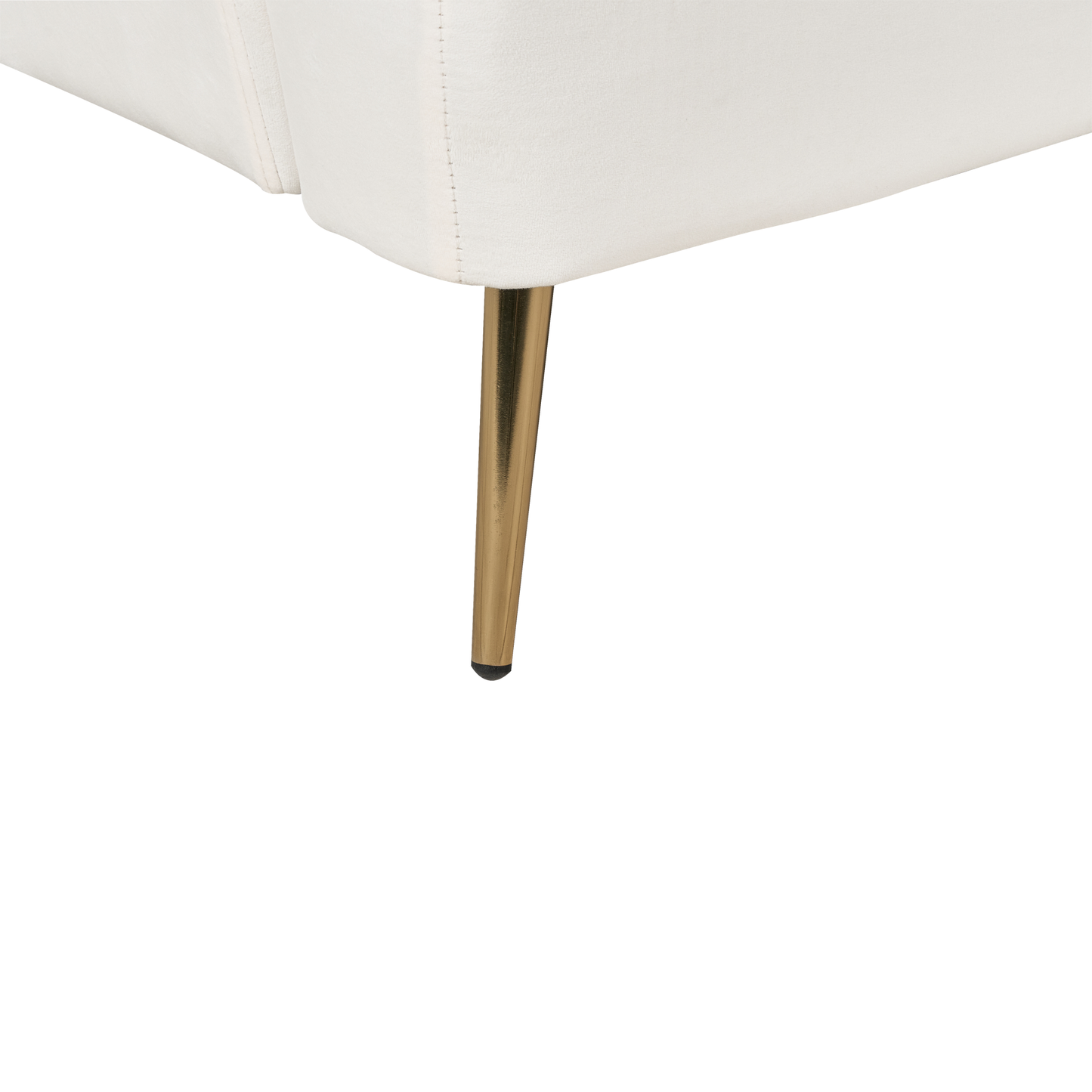 Schlafsofa 3-Sitzer Samtstoff Cremeweiss VETTRE