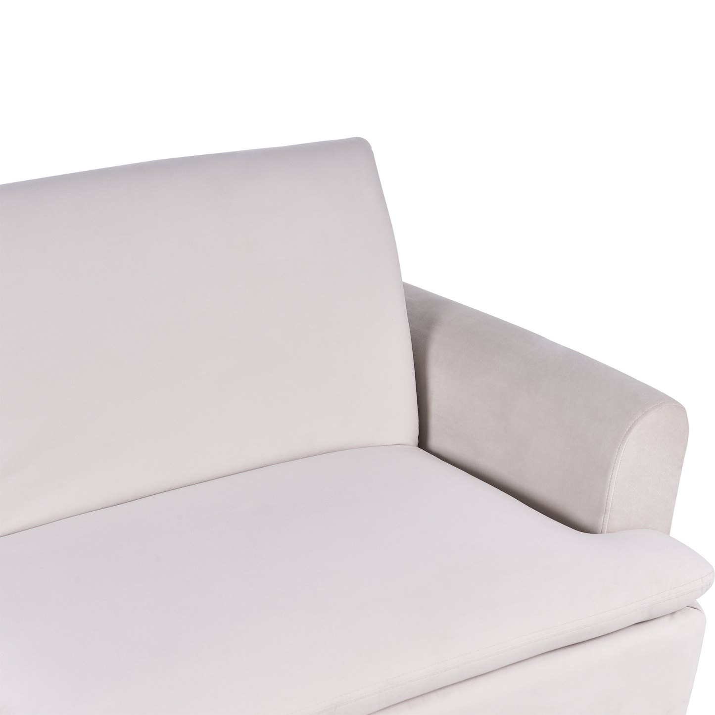 Schlafsofa 3-Sitzer Samtstoff Beige VETTRE