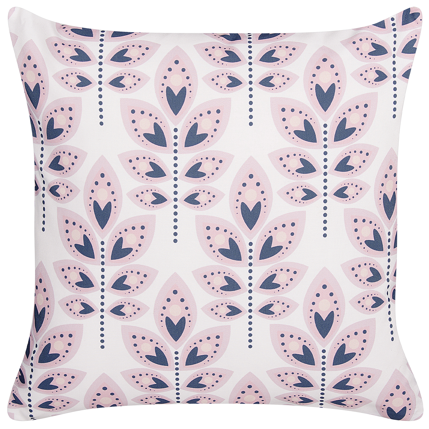 Gartenkissen 2er Set TORRETTA Pflanzenmuster 45 x 45 cm Creme