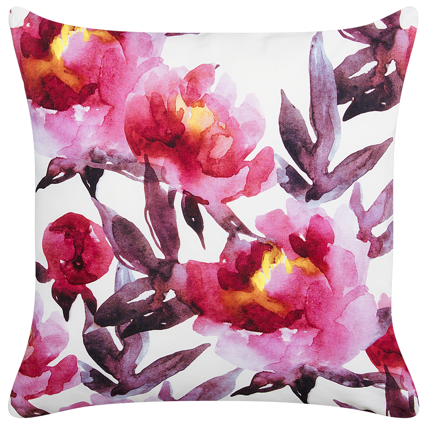 Gartenkissen 2er Set LANROSSO Blumenmuster 45 x 45 cm Rosa