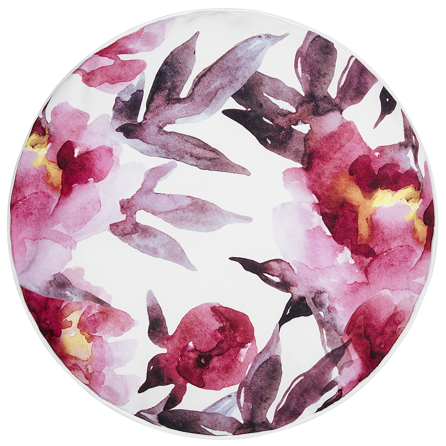 Gartenkissen 2er Set LANROSSO Blumenmuster 40 x 40 cm Rosa