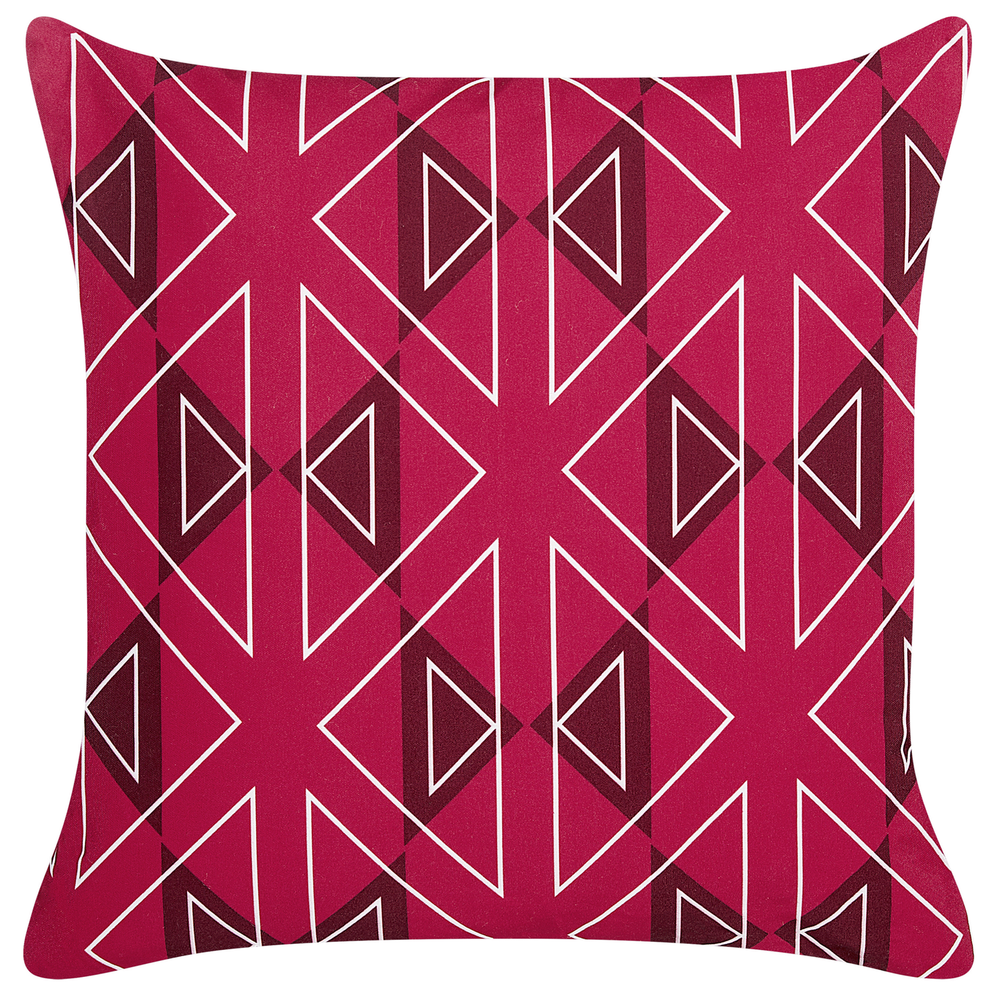 Gartenkissen 2er Set MEZZANO Geometrisches Muster 45 x 45 cm Rosa