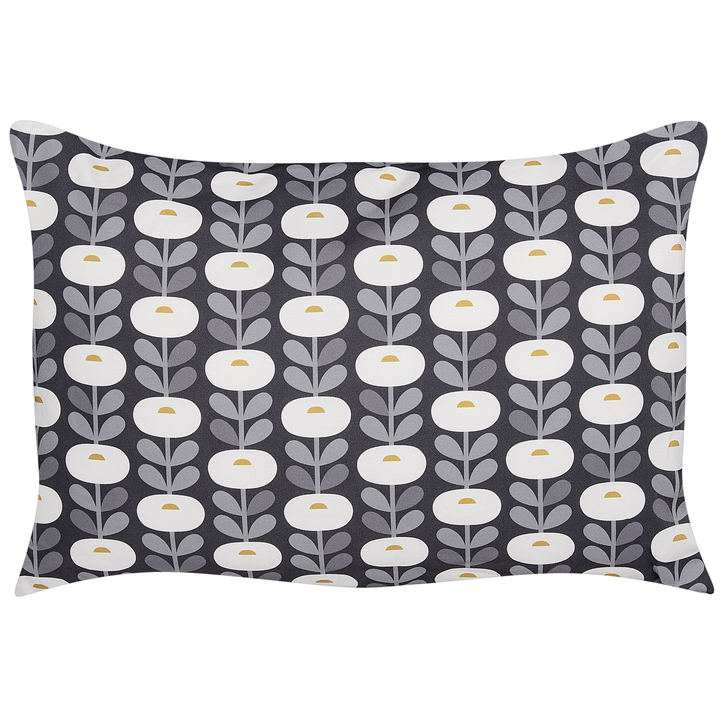 Gartenkissen 2er Set VALSORDA Geometrisches Muster 40 x 60 cm Grau