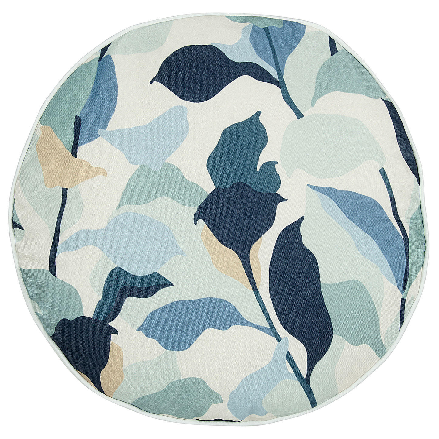 Gartenkissen 2er Set VEGLINO Pflanzenmuster 40 x 40 cm Blau