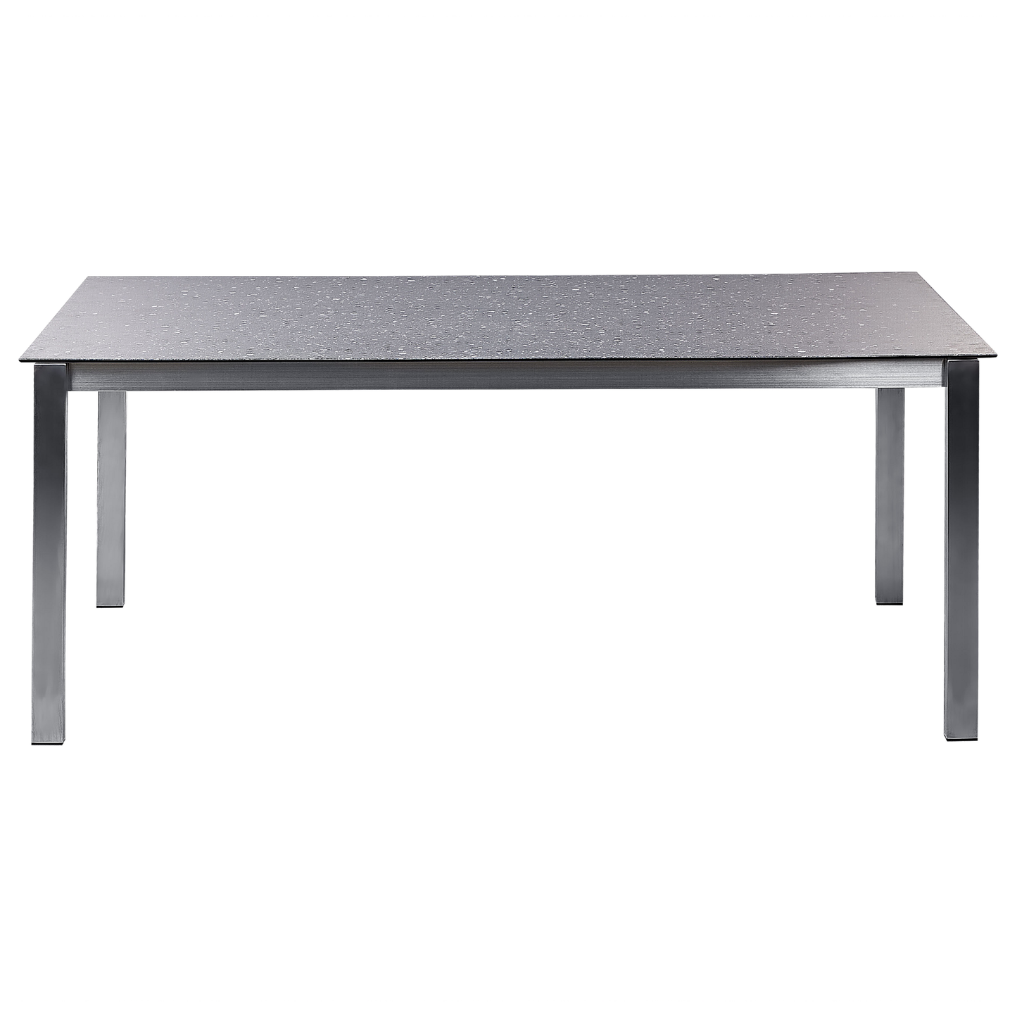Gartenmöbel Set 4-Sitzer COSOLETO/GROSSETO Sicherheitsglas Granit Optik Schwarz