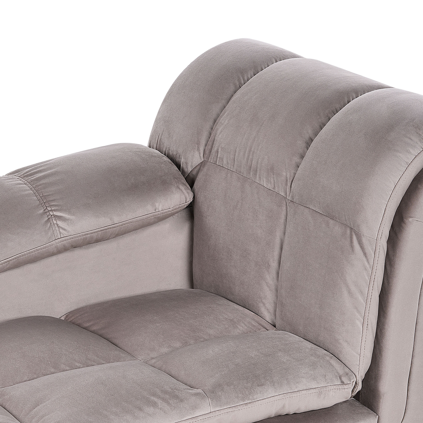 Chaiselongue taupe rechtsseitig LORMONT