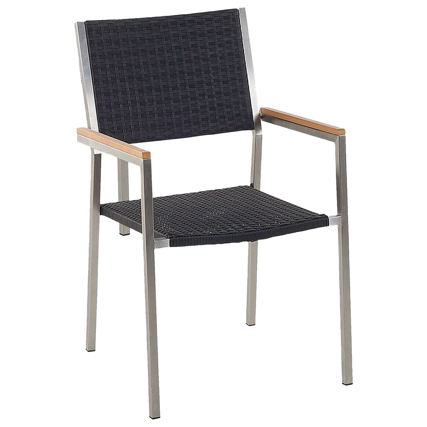 Gartenmöbel Set 4-Sitzer COSOLETO/GROSSETO Sicherheitsglas Granit Optik Schwarz