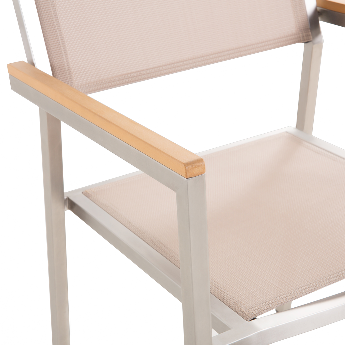Gartenmöbel Set 6-Sitzer COSOLETO/GROSSETO Sicherheitsglas Marmor Optik Weiss / Beige