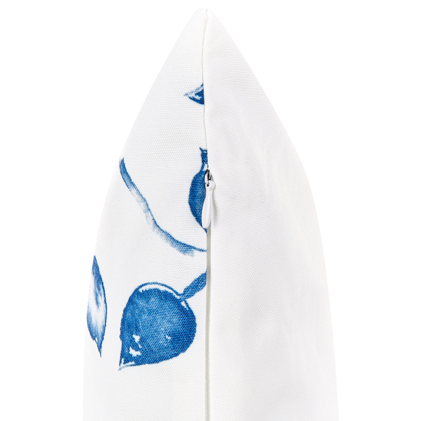 Gartenkissen 2er Set TORBORA Pflanzenmuster 40 x 60 cm Weiss Blau