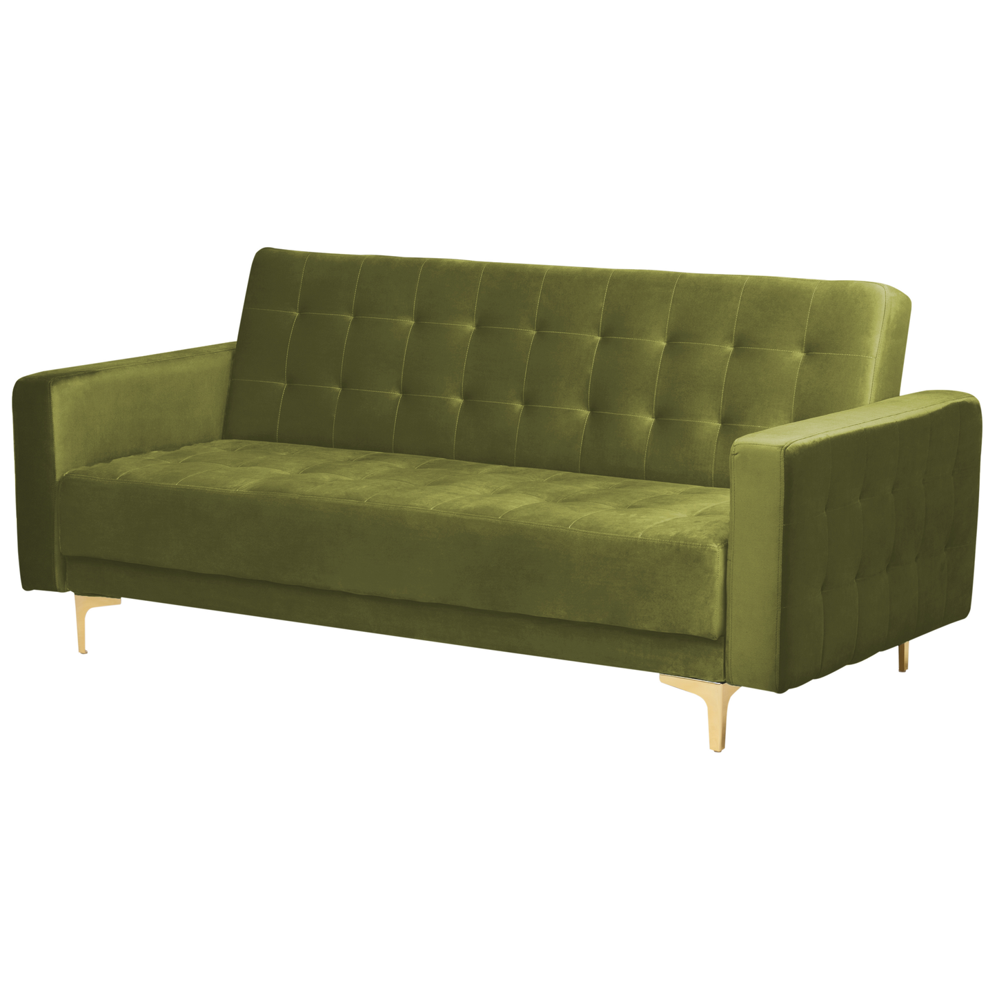 Sofa Set Samtstoff grün 5-Sitzer ABERDEEN