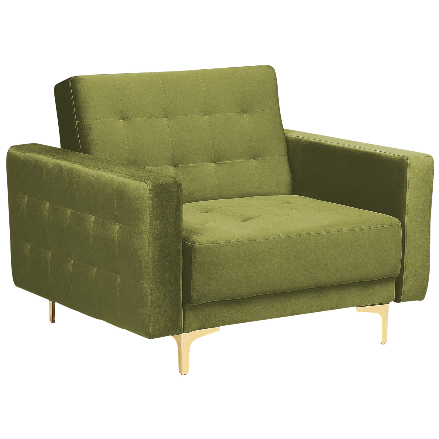 Sofa Set Samtstoff grün 5-Sitzer ABERDEEN