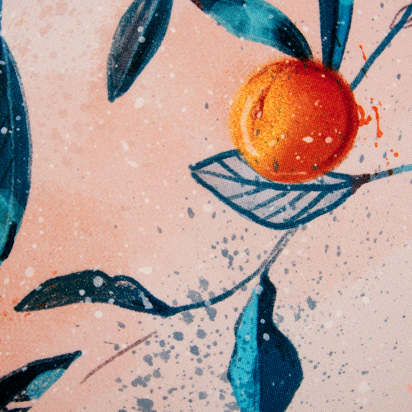 Gartenkissen 2er Set PIALPETTA Pflanzenmuster 40 x 40 cm Orange