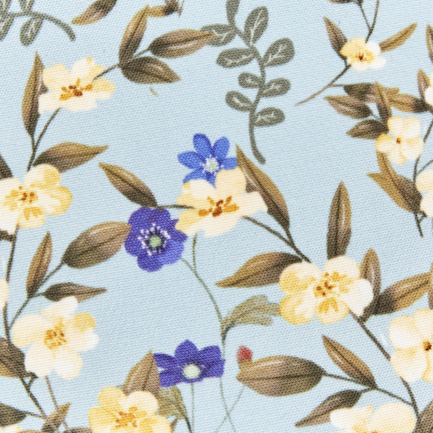 Gartenkissen 2er Set VALLORIA Blumenmuster 40 x 40 cm Hellblau