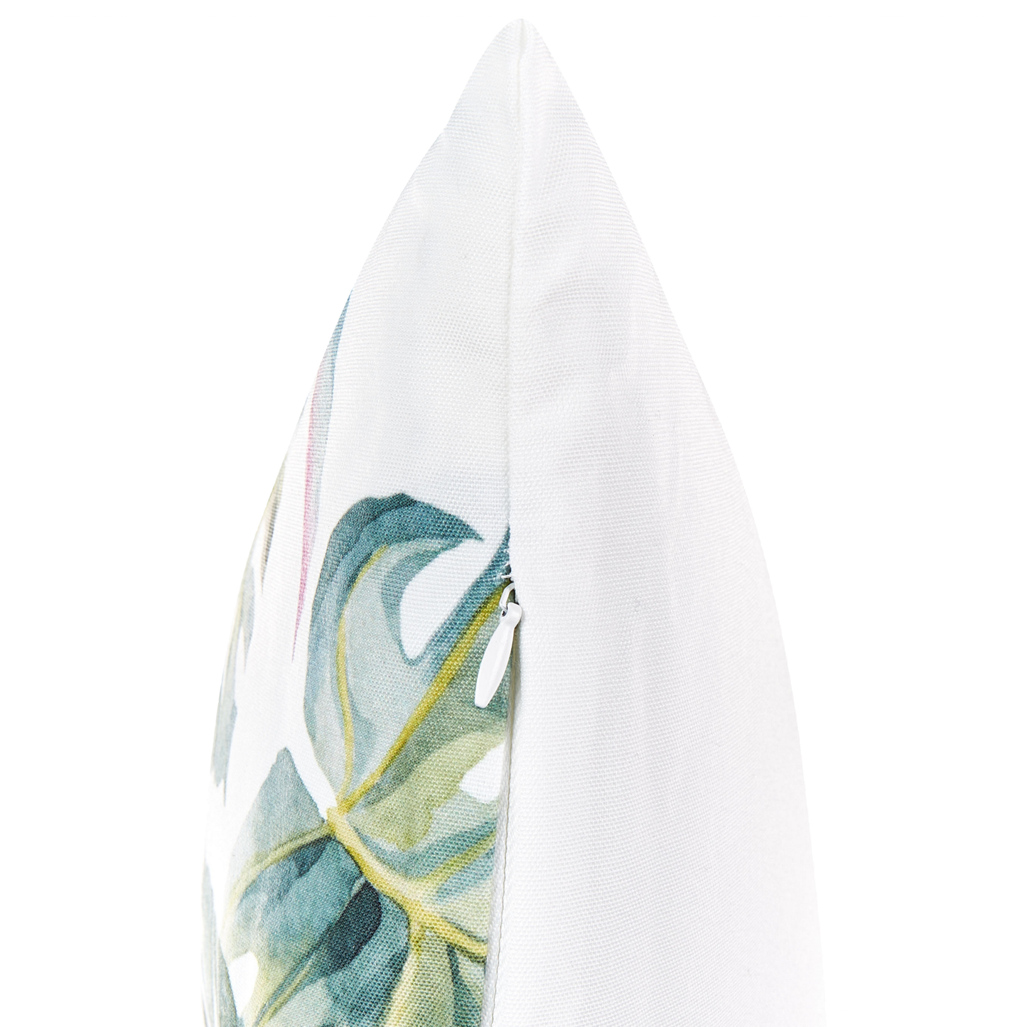 Gartenkissen 2er Set TORRAZZO Pflanzenmuster 40 x 60 cm Weiss