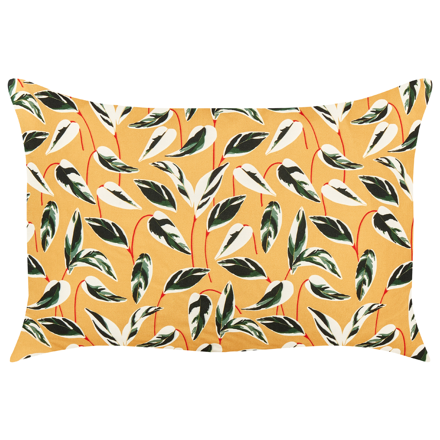 Gartenkissen 2er Set TAGGIA Pflanzenmuster 40 x 60 cm Gelb