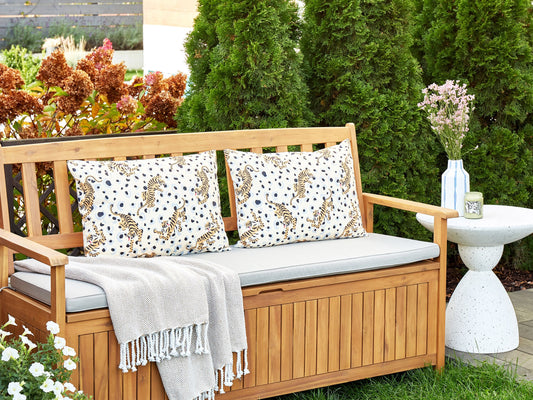 Gartenkissen 2er Set ARENZANO Tiermuster 40 x 60 cm Bunt