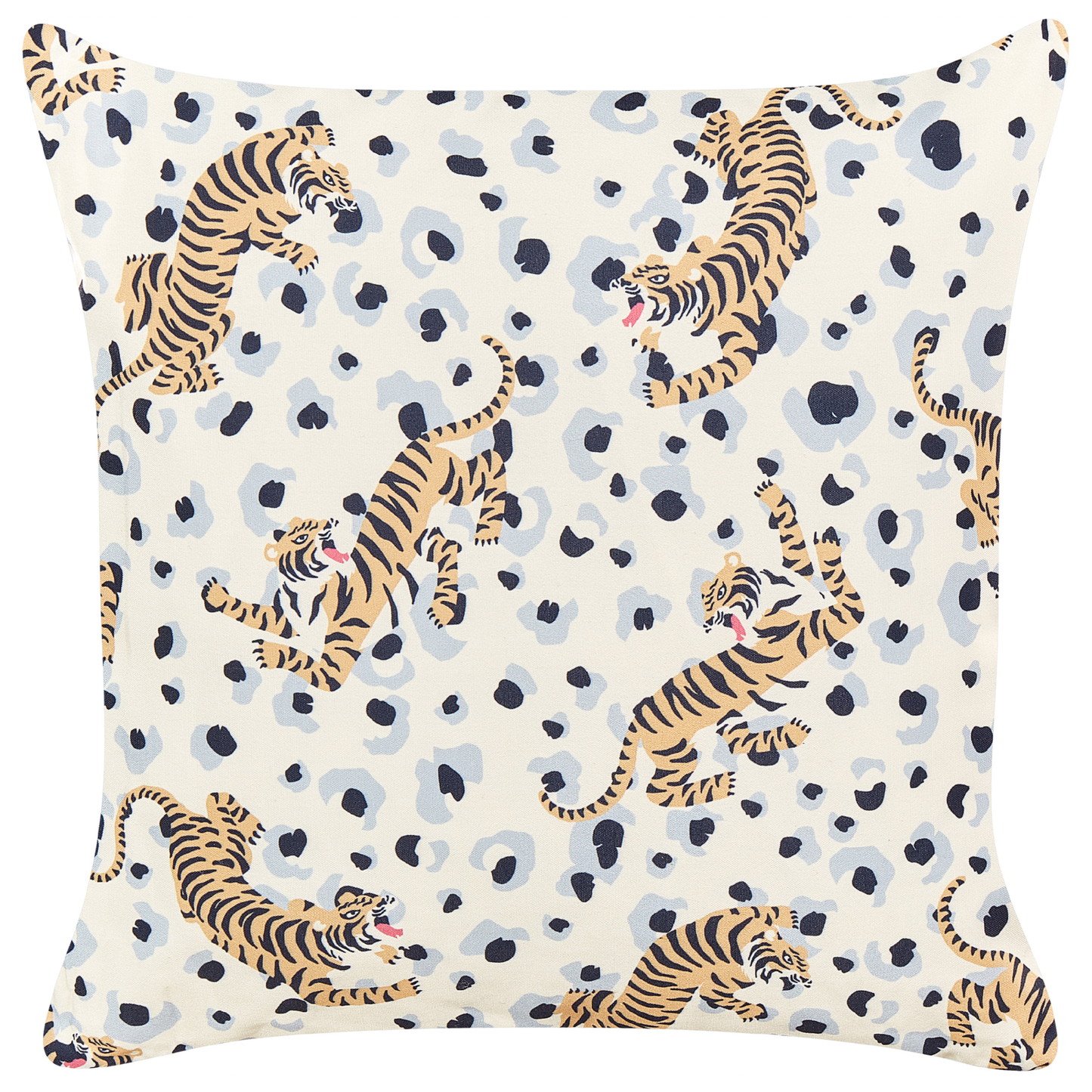 Gartenkissen 2er Set ARENZANO Tiermuster 45 x 45 cm Beige