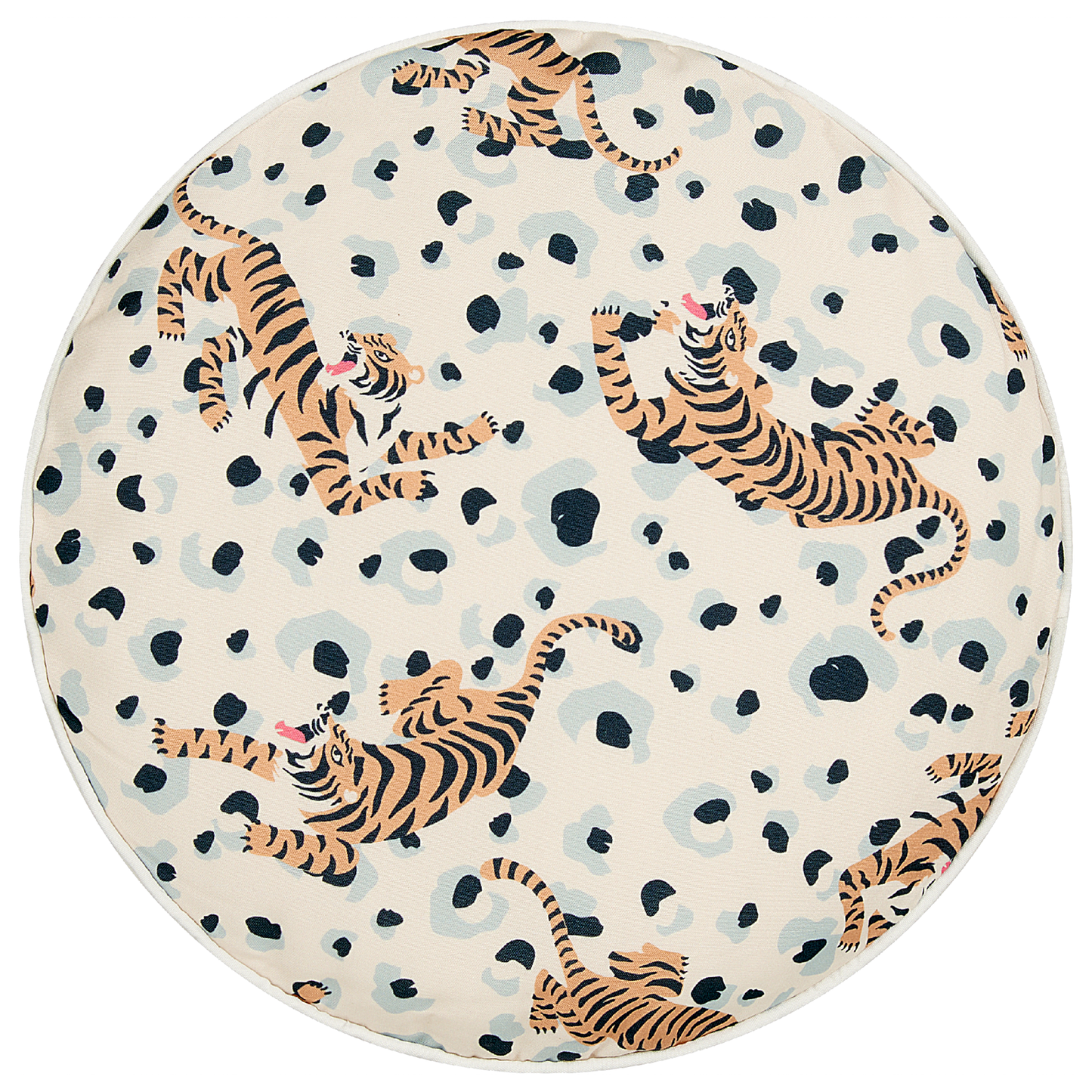 Gartenkissen 2er Set ARENZANO Tiermuster 40 x 40 cm Beige