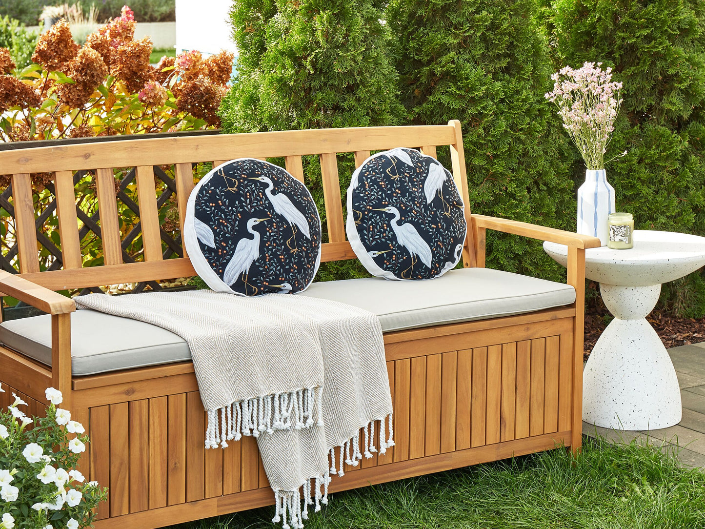 Gartenkissen 2er Set PIANAZZO Tiermuster 40 x 40 cm Schwarz